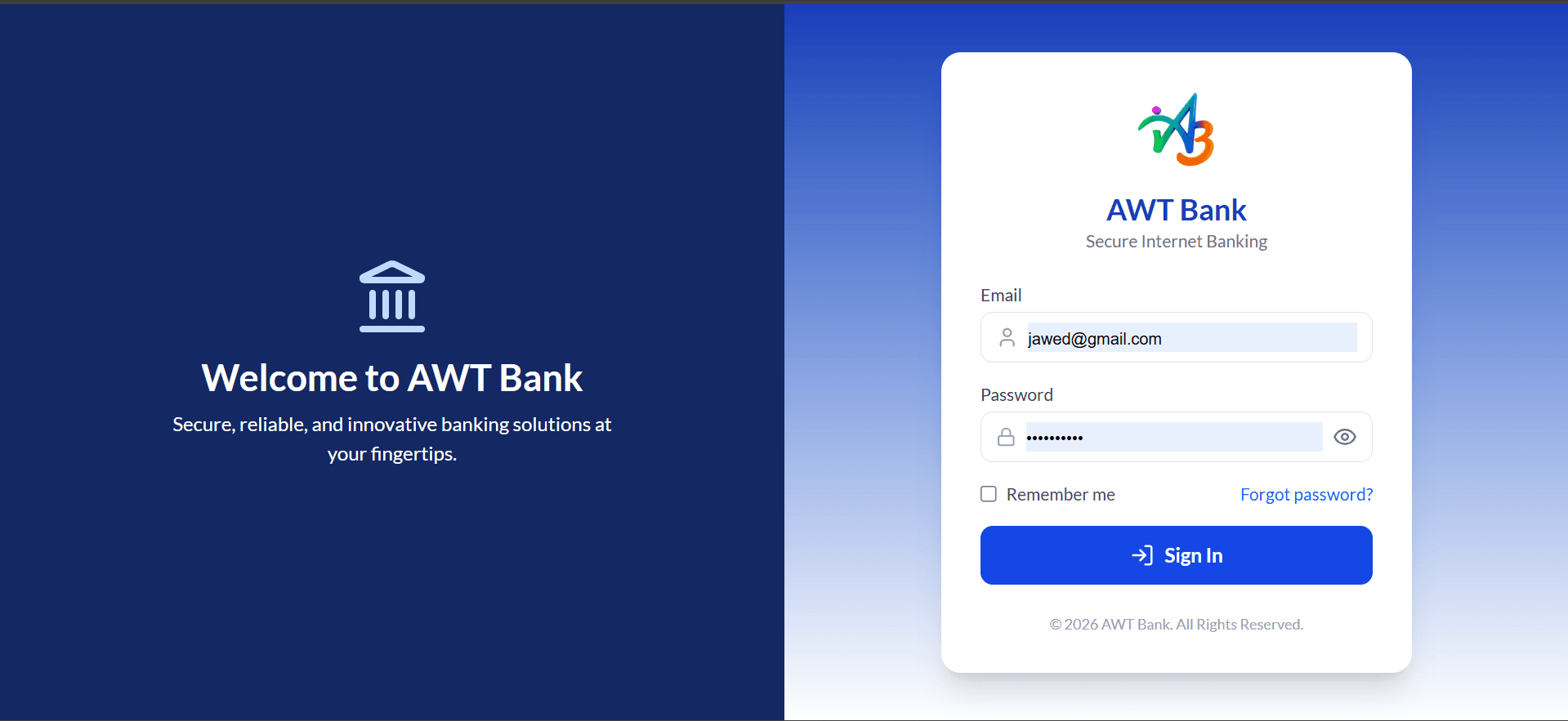 Digital Banking Platform